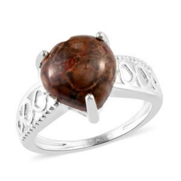 NWT-POPPY JASPER STERLING SILVER RING - Picture 2 of 4